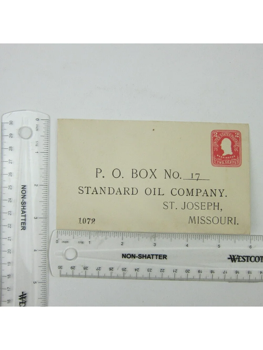 US Postal Stationery Standard Oil Company St. Joseph Missouri 2 cent Antique